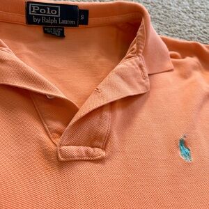 Polo by Ralph Lauren Men's Orange Polo Shirt - Small